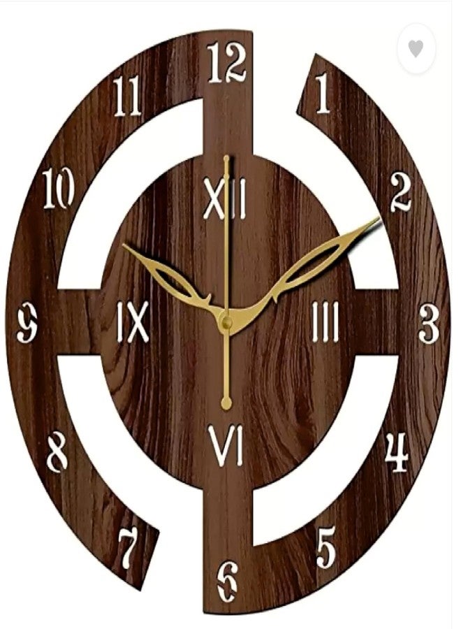 DREAMNILAYAM 12" Inch Wooden Wall Clock (Wenge, Small Size, 30 Cm x 30 Cm) - Image 1